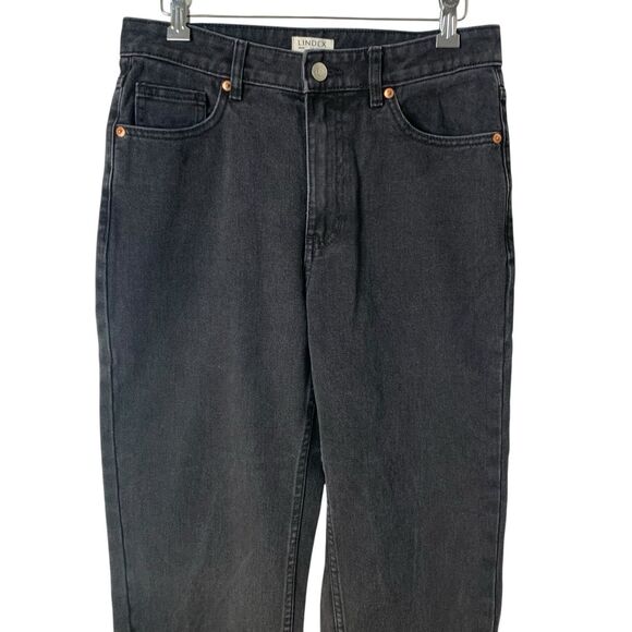 Lindex Betty Jeans Women's Size 8 Cotton Straight Leg Size 10 Black High Rise - Picture 3 of 14